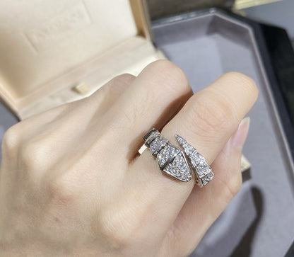 [BLUE TEARS]SERPENTI GROSSER RING SILBER MIT DIAMANTEN