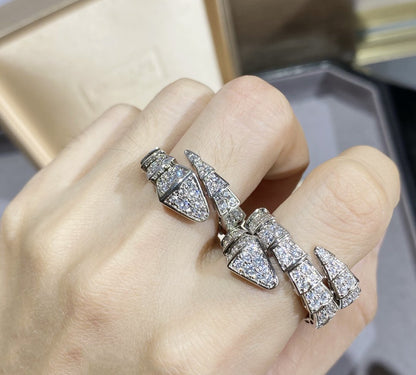 [BLUE TEARS]SERPENTI GROSSER RING SILBER MIT DIAMANTEN