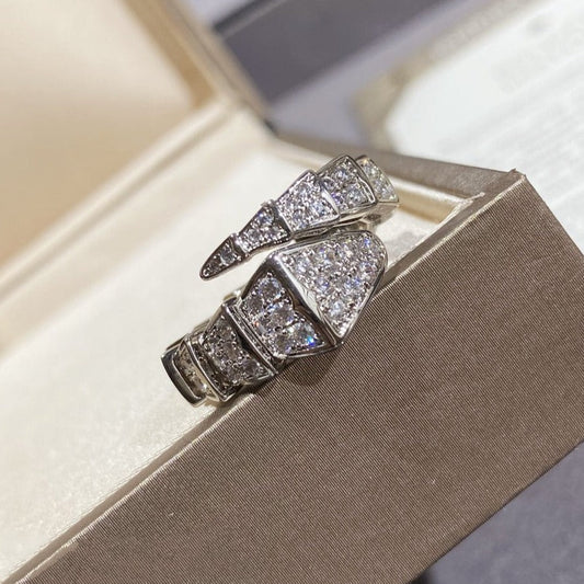 [BLUE TEARS]SERPENTI GROSSER RING SILBER MIT DIAMANTEN