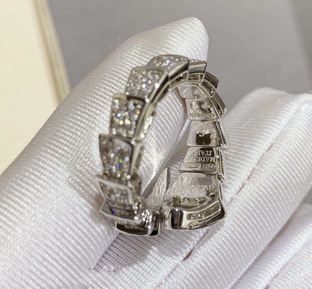 [BLUE TEARS]SERPENTI GROSSER RING SILBER MIT DIAMANTEN