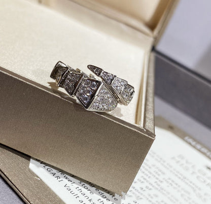 [BLUE TEARS]SERPENTI GROSSER RING SILBER MIT DIAMANTEN