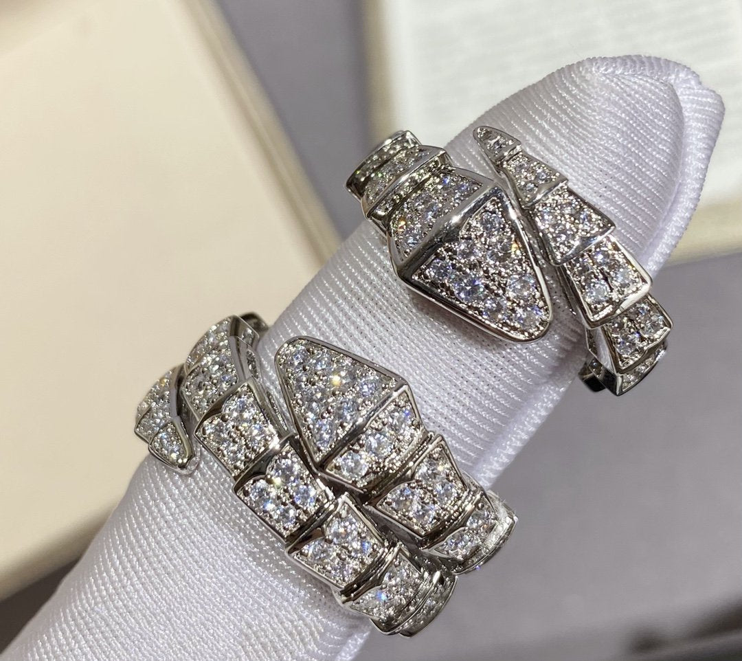 [BLUE TEARS]SERPENTI GROSSER RING SILBER MIT DIAMANTEN
