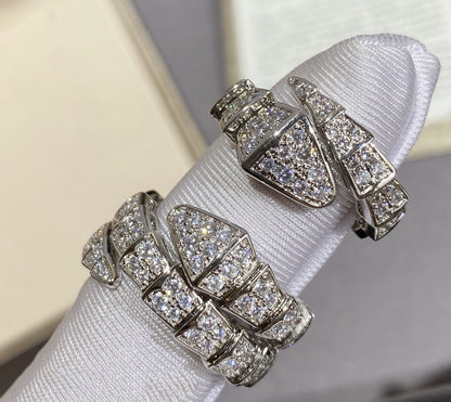 [BLUE TEARS]SERPENTI GROSSER RING SILBER MIT DIAMANTEN