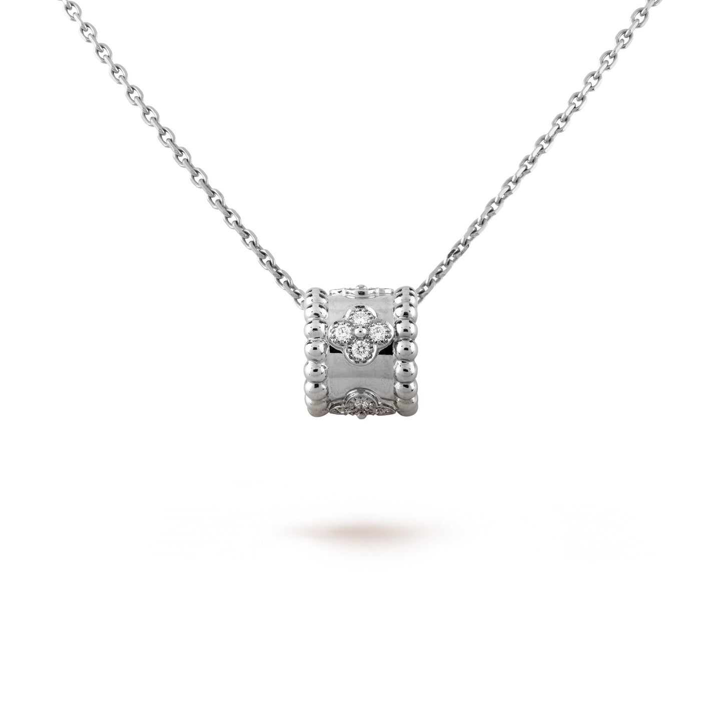 [BLAUE TRÄNEN] PERLEE ANHÄNGER SILBER DIAMANT HALSKETTE 