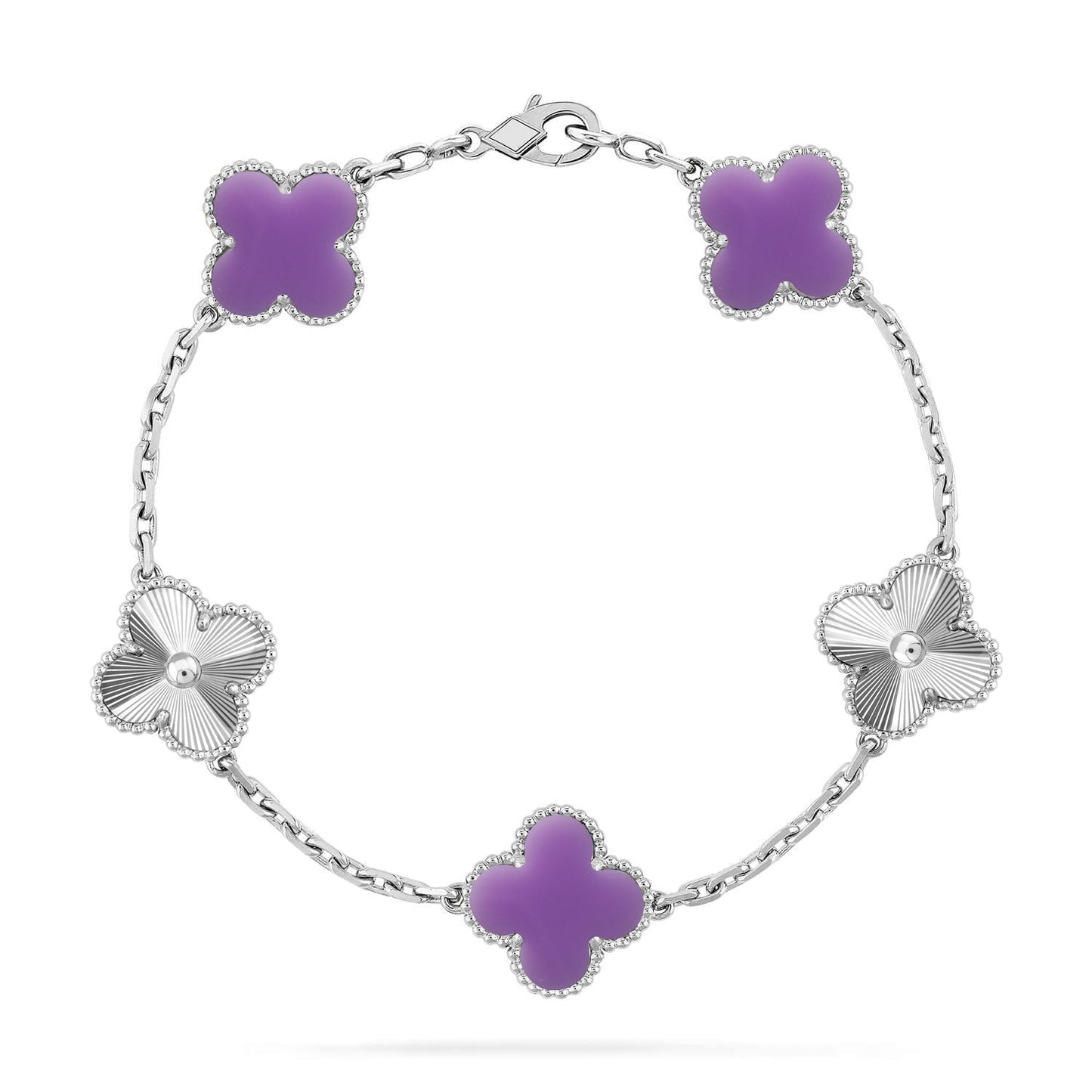 [BLUE TEARS]CLOVER 5 MOTIF LIGHT PURPLE BRACELET COLLECTION