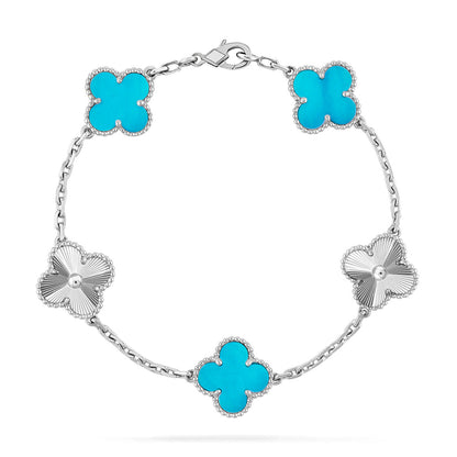 [BLUE TEARS] CLOVER 5 MOTIF TURQUOISE BRACELET COLLECTION