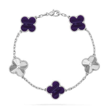[BLUE TEARS]CLOVER 5 MOTIF PURPLE STRIPES BRACELET COLLECTION