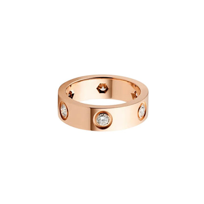 [Blue Tears Jewelry]LOVE 5.5MM 6 DIAMOND RING