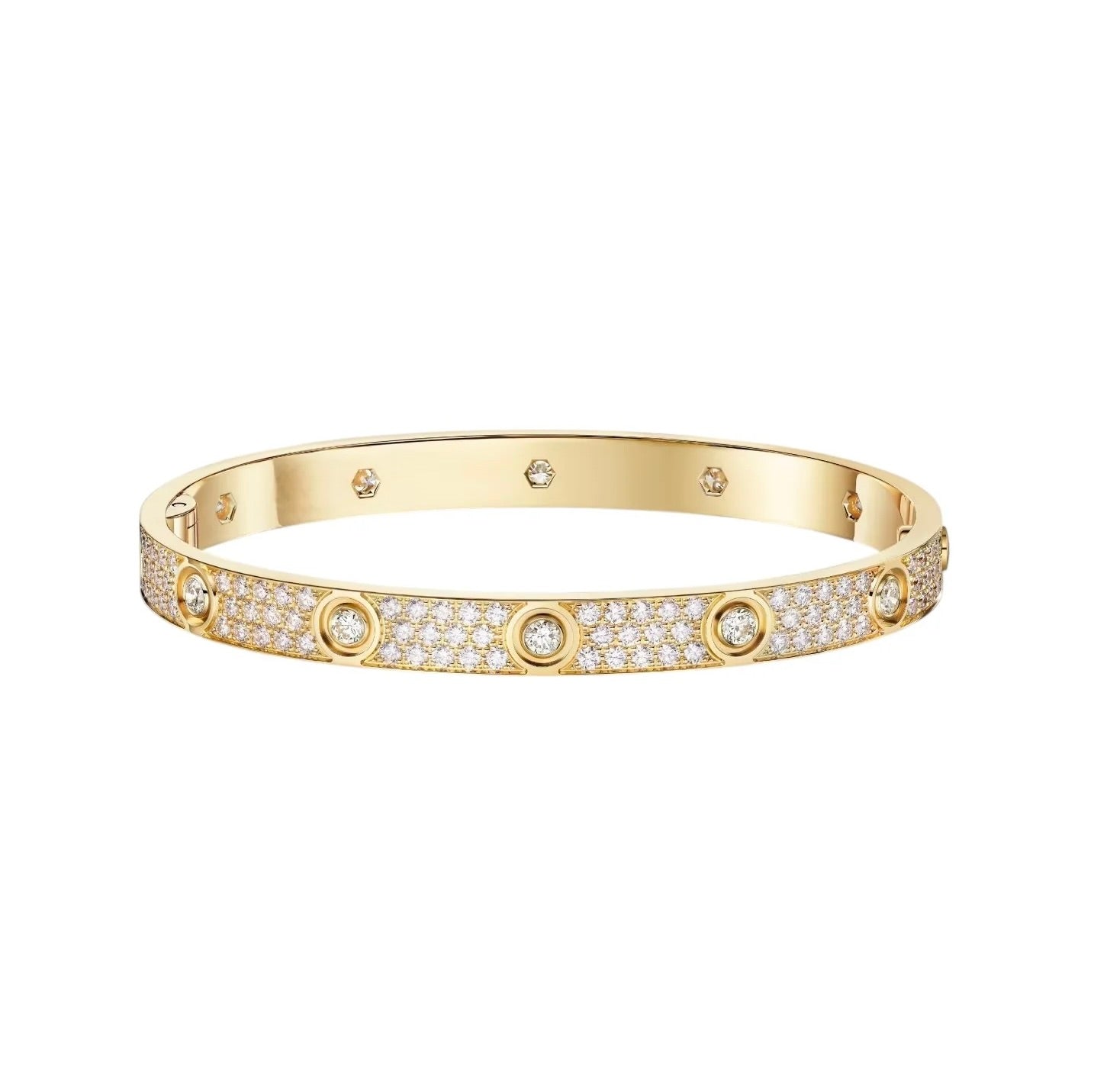 [Blue Tears Jewelry]LOVE BRACELET 6.1MM DIAMOND-PAVED 10 BIG DIAMONDS
