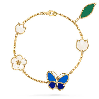 [BLUE TEARS]LUCKY SPRING GOLD BLUESTONE WHITE MOTHER-OF-PEARL BRACELET（副本）