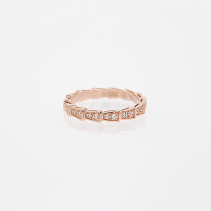 [BLAUE TRÄNEN]SERPENTI RING ROTGOLD DIAMANT 3MM