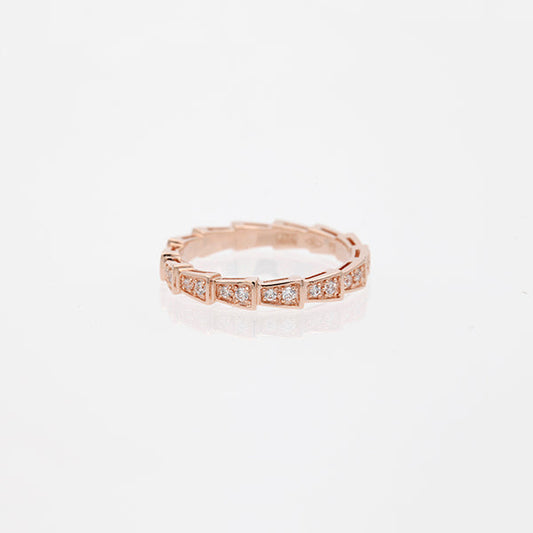 [BLAUE TRÄNEN]SERPENTI RING ROTGOLD DIAMANT 3MM