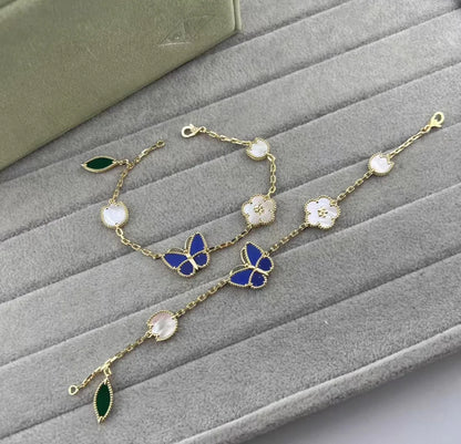 [BLUE TEARS]LUCKY SPRING GOLD BLUESTONE WHITE MOTHER-OF-PEARL BRACELET（副本）