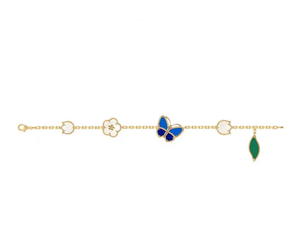 [BLUE TEARS]LUCKY SPRING GOLD BLUESTONE WHITE MOTHER-OF-PEARL BRACELET（副本）