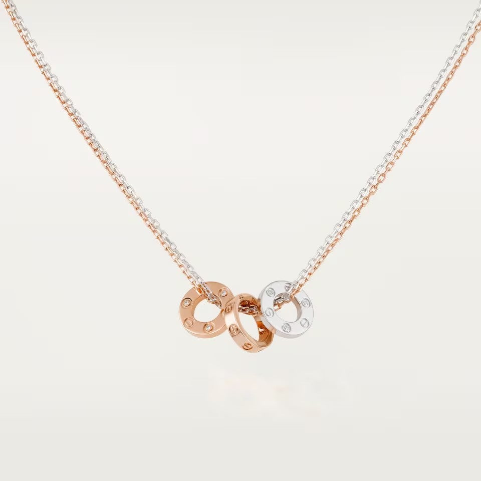 [Blue Tears Jewelry]LOVE 6 DIAMOND PENDANT NECKLACE