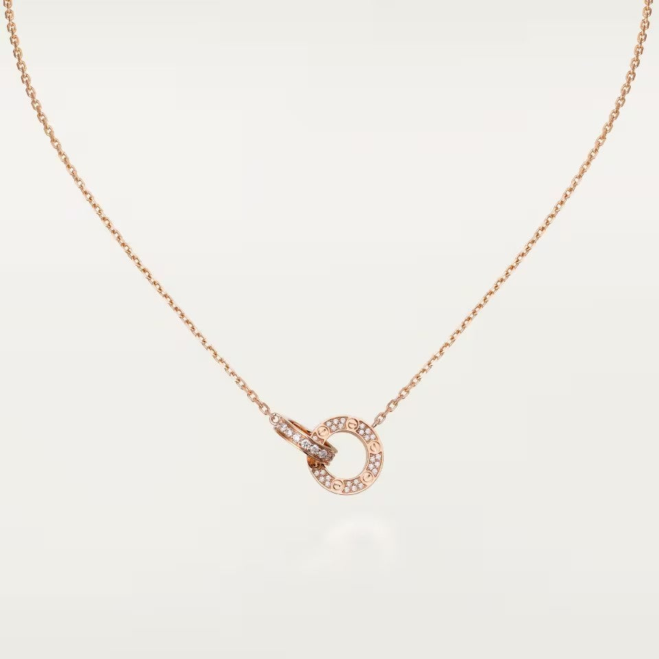 [Blue Tears Jewelry]LOVE  FULL DIAMOND PENDANT NECKLACE