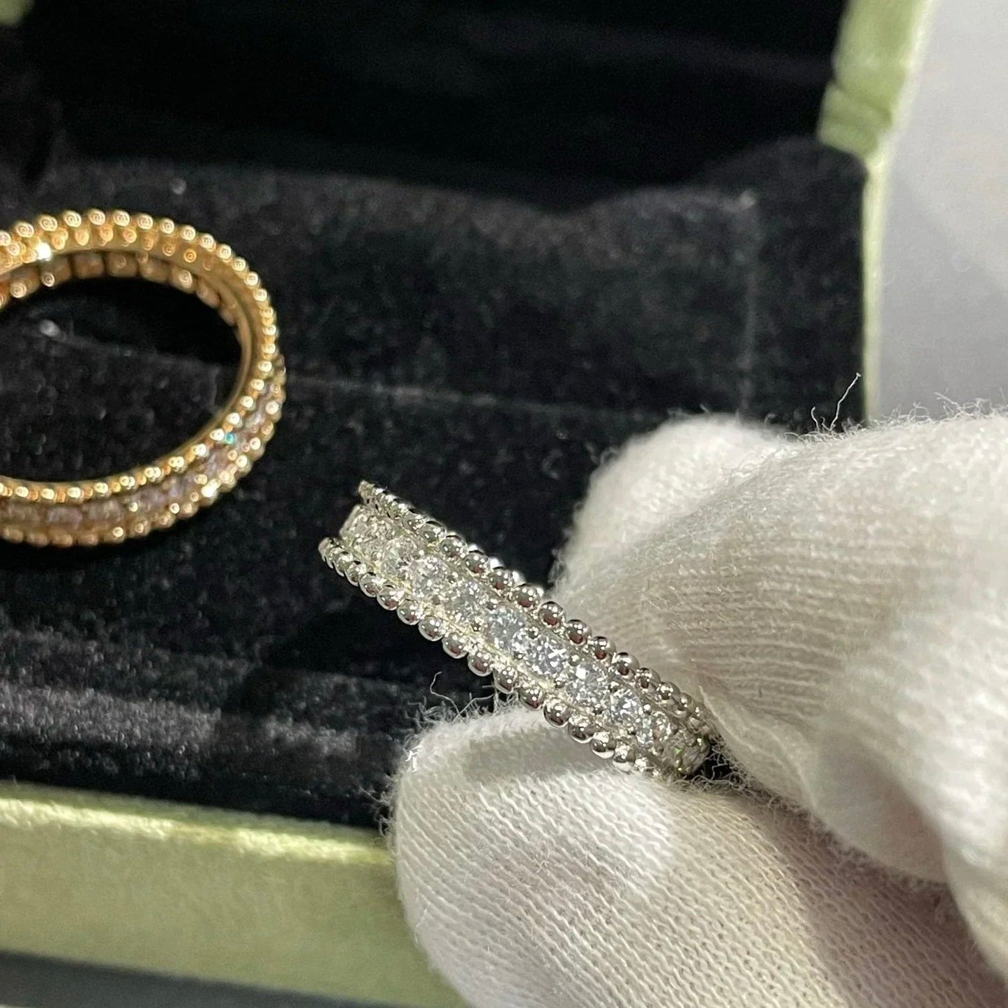 [BLAUE TRÄNEN]PERLEE DIAMANT SILBERRING
