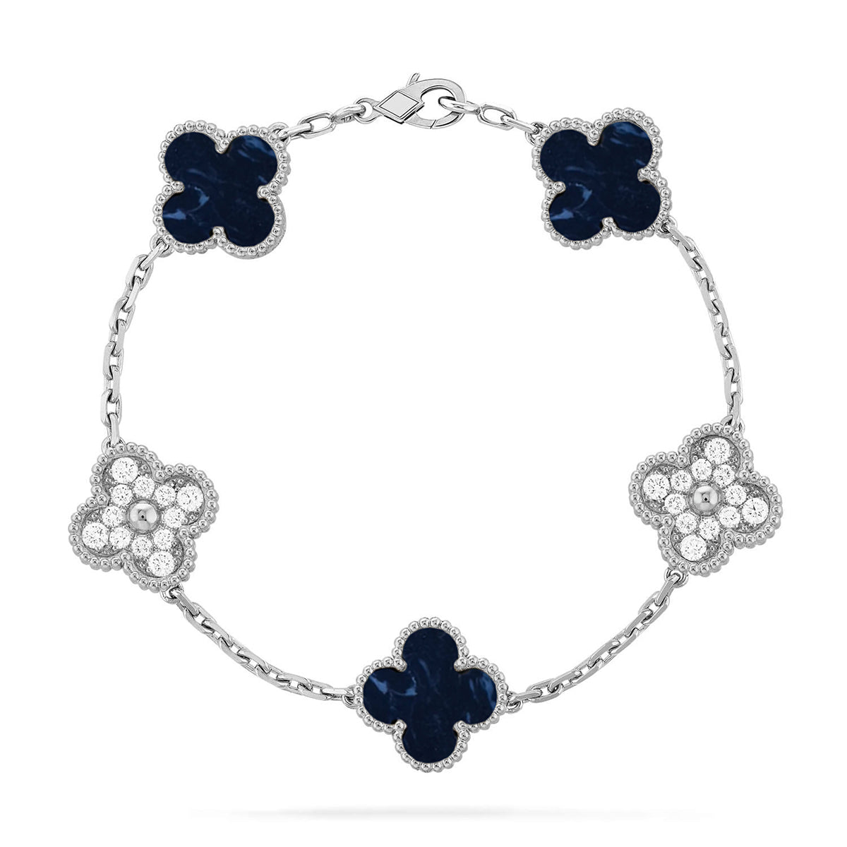 [BLUE TEARS]CLOVER 5 MOTIF PIETERSITE BRACELET COLLECTION