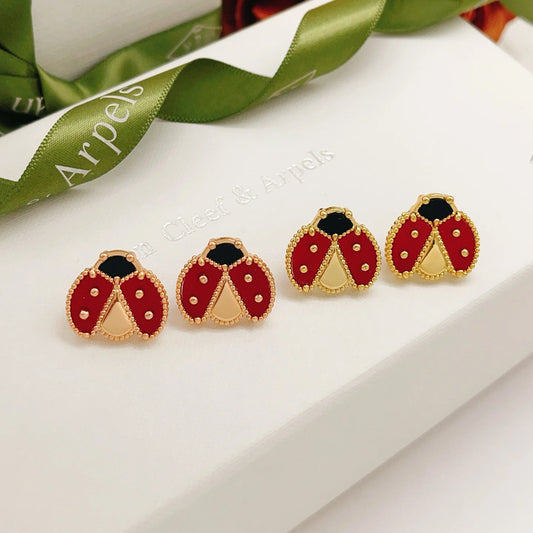 [BLUE TEARS]CLOVER MEDIUM 1 MOTIFS CARNELIAN DIAMOND Ohrringe