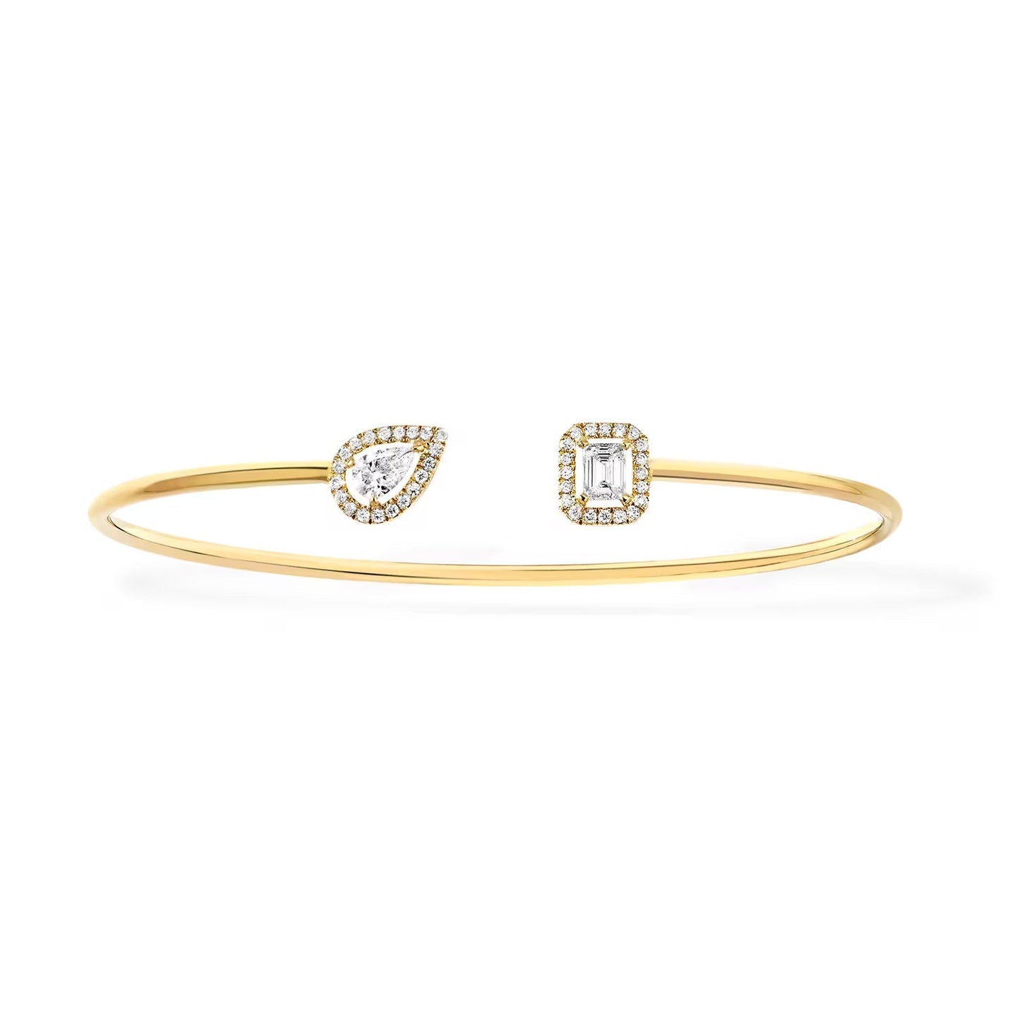 [Blue Tears Jewelry]JONC FLEX MY TWIN TOI & MOI SILVER DIAMOND BRACELET