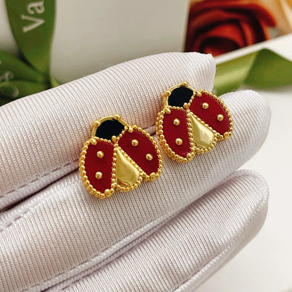 [BLUE TEARS]CLOVER MEDIUM 1 MOTIFS CARNELIAN DIAMOND Ohrringe