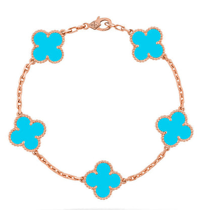 [BLUE TEARS] CLOVER 5 MOTIF TURQUOISE BRACELET COLLECTION