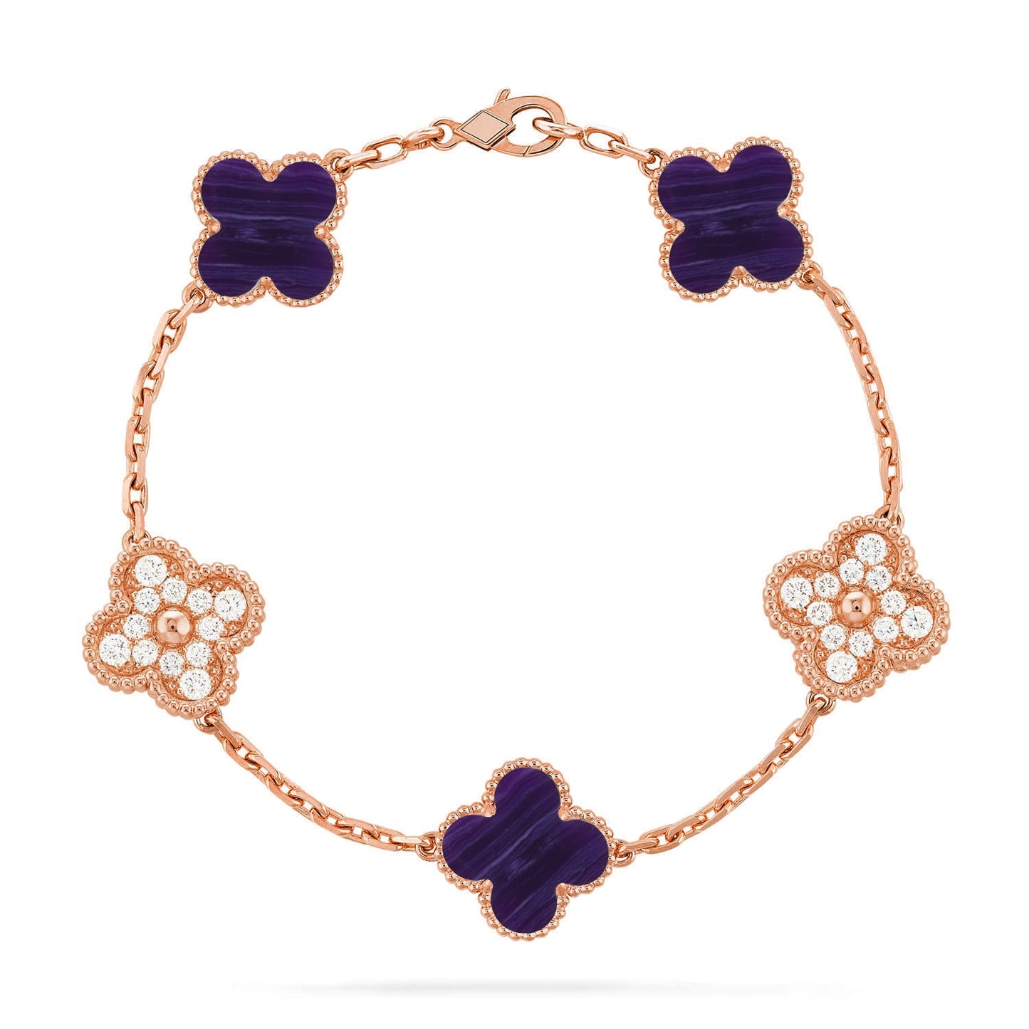 [BLUE TEARS]CLOVER 5 MOTIF PURPLE STRIPES BRACELET COLLECTION