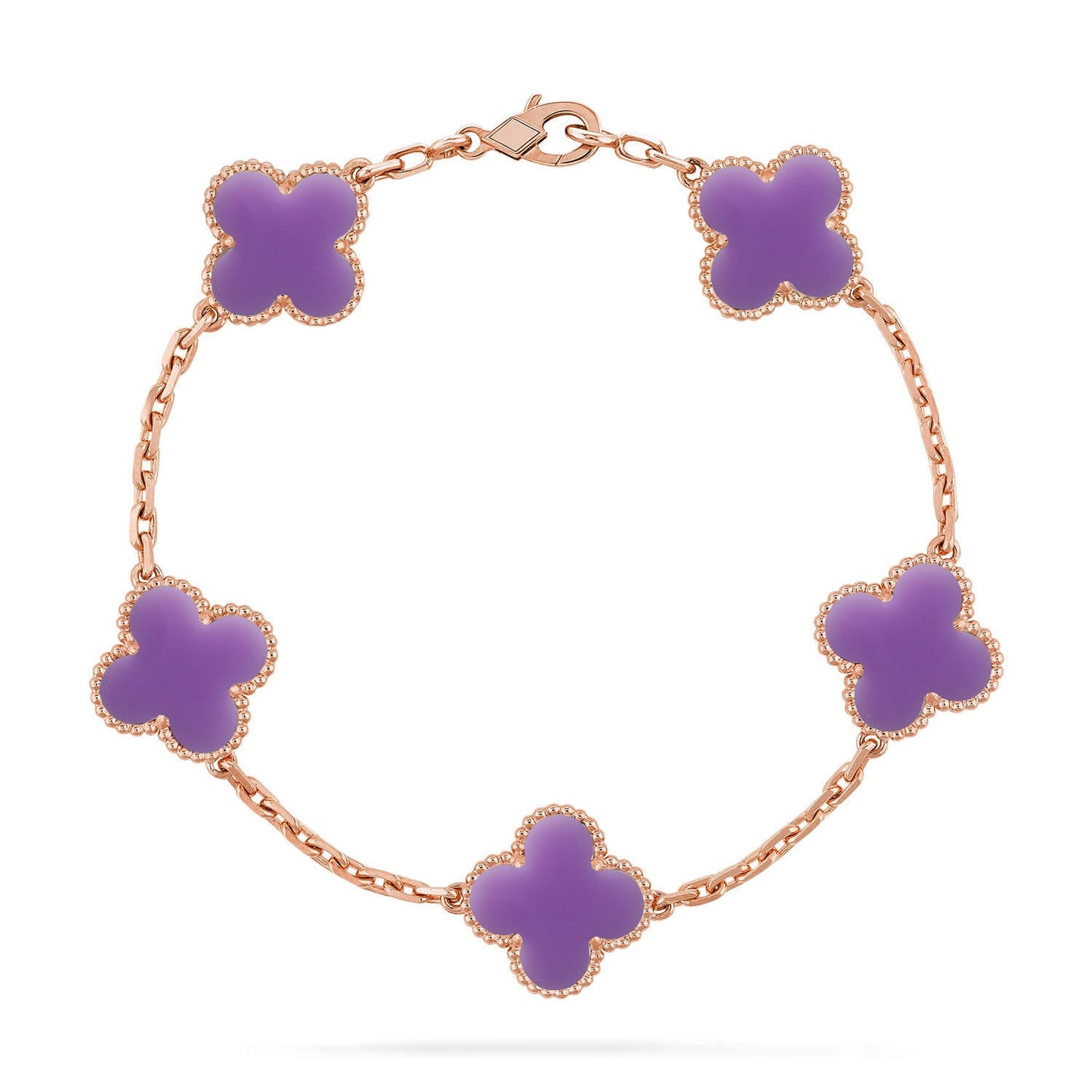 [BLUE TEARS]CLOVER 5 MOTIF LIGHT PURPLE BRACELET COLLECTION
