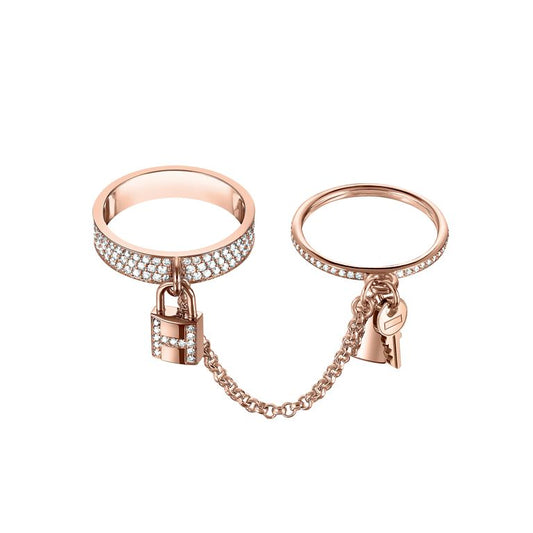 [BLUE TEARS]HM KELLY CLOCHETTE DOPPELRING MIT DIAMANTEN