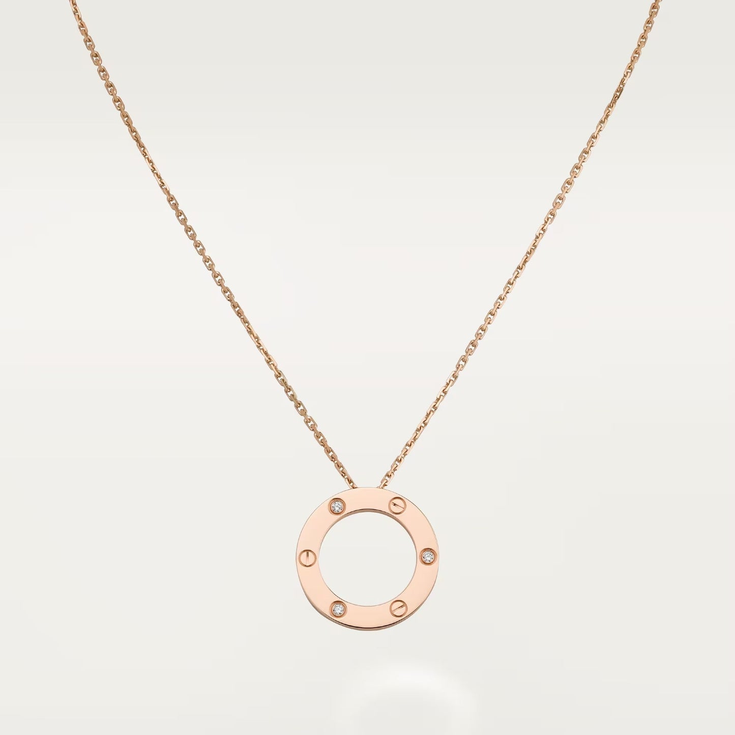 [Blue Tears Jewelry]LOVE NECKLACE 16MM 3 DIAMONDS