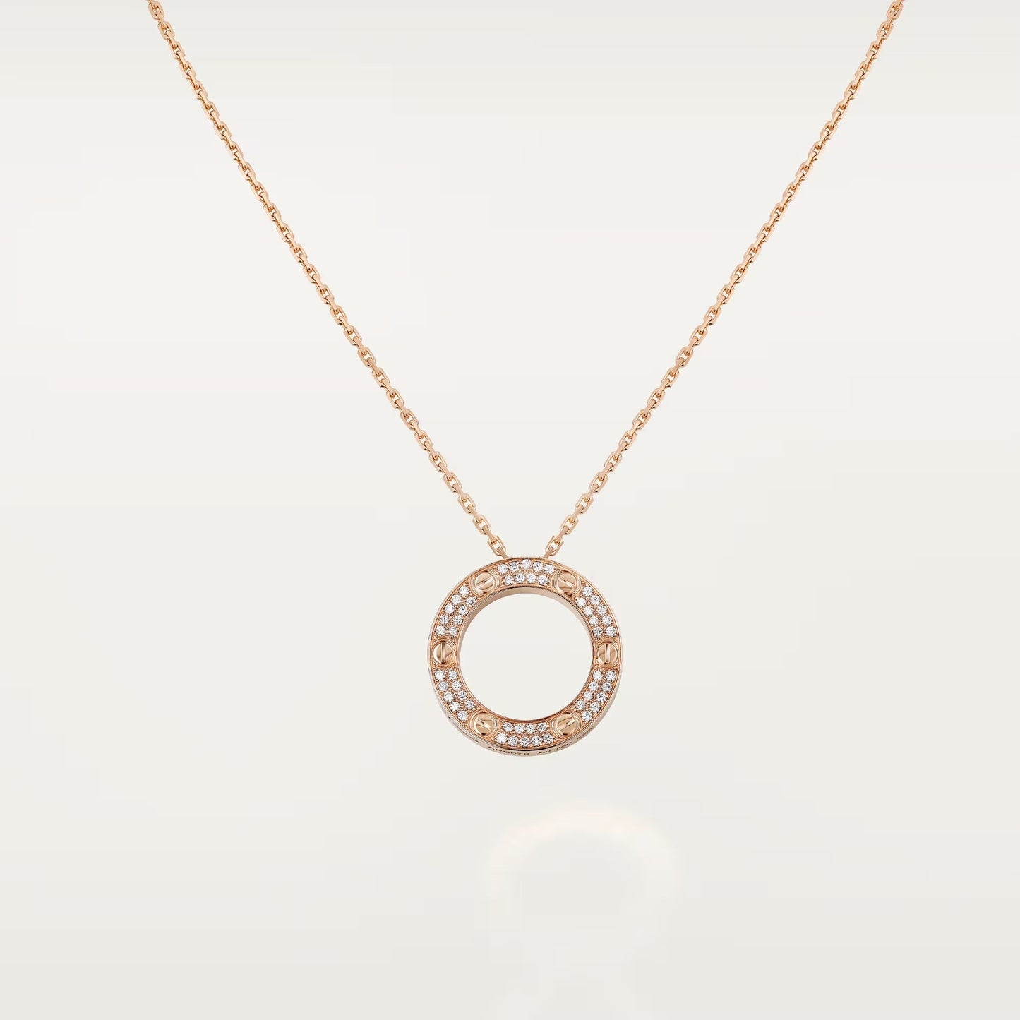 [Blue Tears Jewelry]LOVE NECKLACE 16MM  FULL DIAMOND