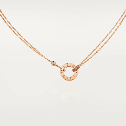 [Blue Tears Jewelry]LOVE NECKLACE 16MM 2 DIAMONDS