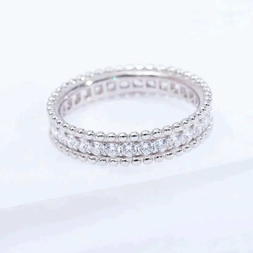 [BLAUE TRÄNEN]PERLEE DIAMANT SILBERRING