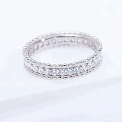 [BLAUE TRÄNEN]PERLEE DIAMANT SILBERRING