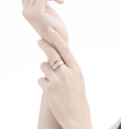 [BLAUE TRÄNEN] ZERO 1 MIT DIAMANTEN AUF DEM SPIRALRING