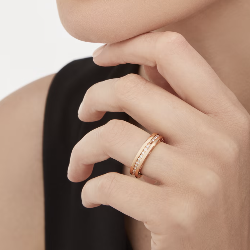 [BLAUE TRÄNEN] ZERO 1 EINBAND-RING MIT DIAMANTEN AUF DEM SPIRALRING