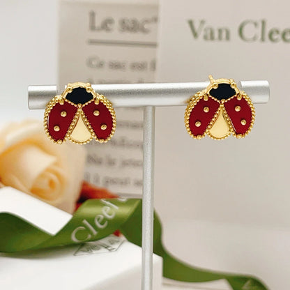 [BLUE TEARS]CLOVER MEDIUM 1 MOTIFS CARNELIAN DIAMOND Ohrringe