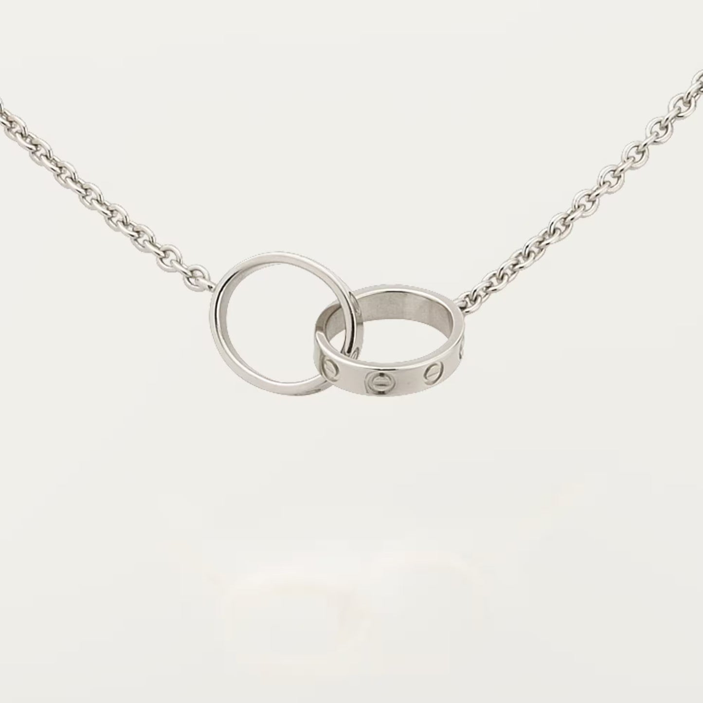 [Blue Tears Jewelry]LOVE DOUBLE RING NECKLACE
