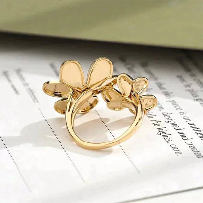 [BLAUE TRÄNEN]CLOVER COMOS GOLD DIAMANTRING