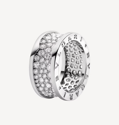 [BLAUE TRÄNEN] ZERO 1 MIT DIAMANTEN AUF DEM SPIRALRING