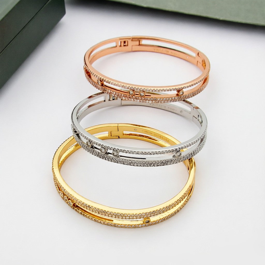 [Blue Tears Jewelry]Move Romane pavé bangle