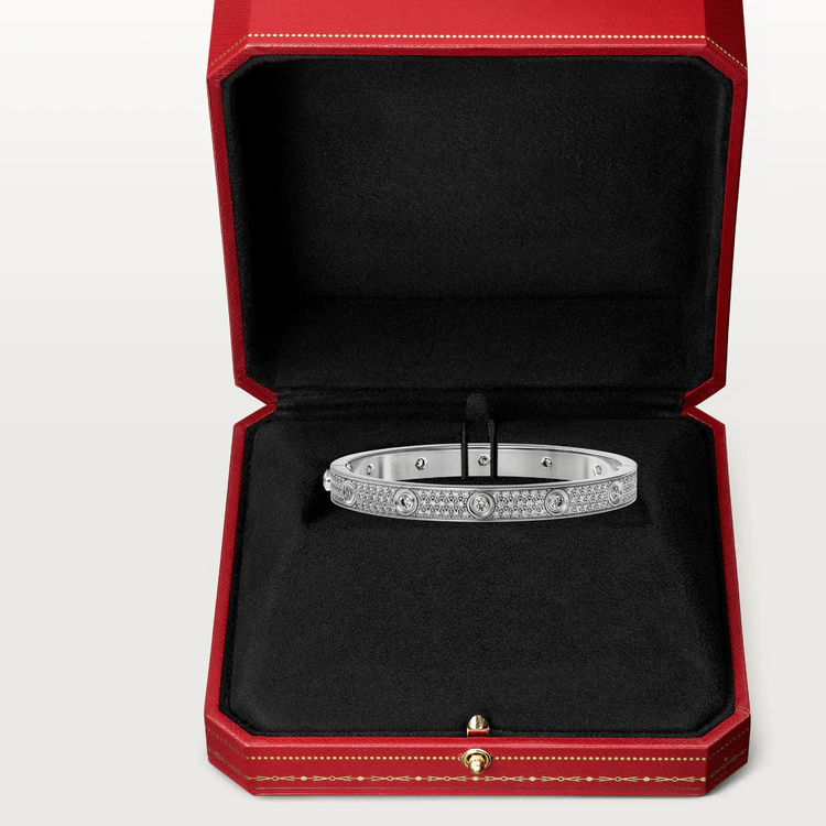 [BLAUE TRÄNEN] LIEBESARMBAND 6,1 MM DIAMANTENBESAMT MIT 10 GROSSEN DIAMANTEN