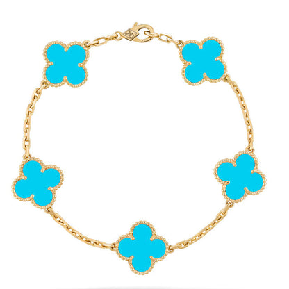 [BLAUE TRÄNEN]KLEE 5 MOTIVE TÜRKIS ARMBAND