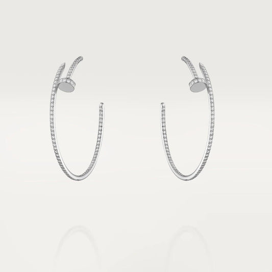 [BLAUE TRÄNEN]JUSTE OHRRINGE VOLLER DIAMANTEN 1,8 MM