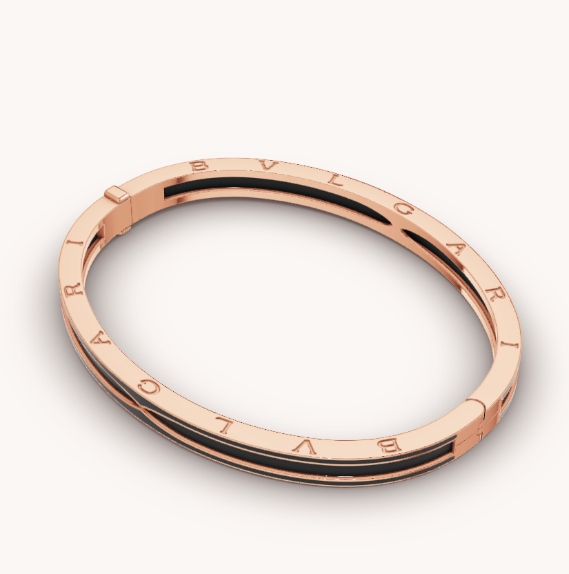 [BLUE TEARS]ZERO 1 ROSA GOLD MIT MATTSCHWARZEM KERAMIKARMBAND