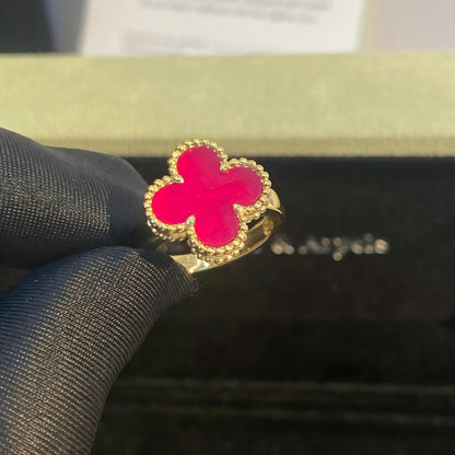 [Blue Tears Jewelry]NEW CLOVER PINK ENAMEL RINGS
