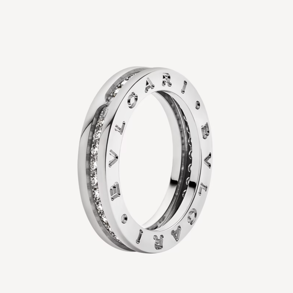[BLAUE TRÄNEN] ZERO 1 EINBAND-RING MIT DIAMANTEN AUF DEM SPIRALRING