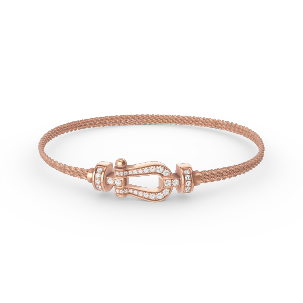 [BLAUE TRÄNEN]FORCE KLEINES HUFEISEN-DIAMANTKETTEN-SEILARMBAND