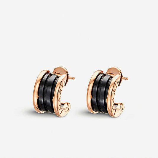 [BLAUE TRÄNEN]ZERO 1 ROSA GOLD KERAMIK OHRRINGE