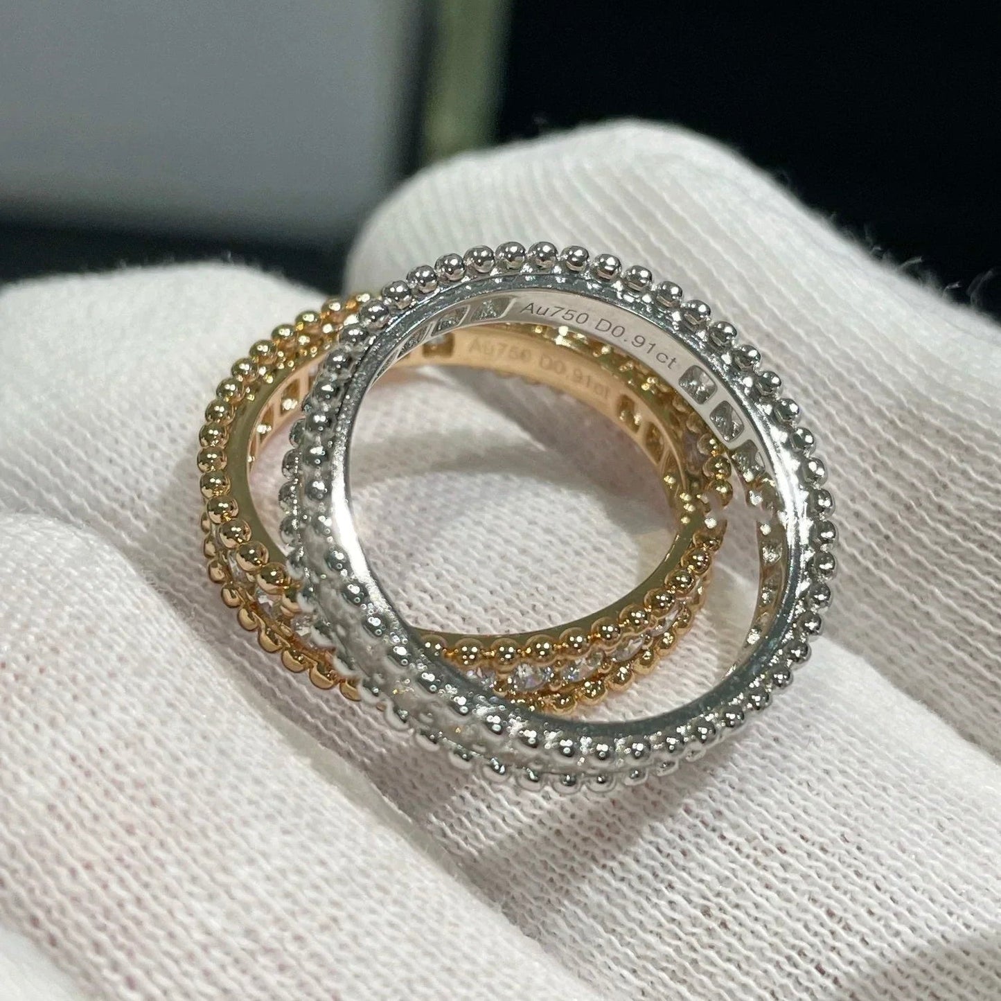 [BLAUE TRÄNEN]PERLEE DIAMANT SILBERRING